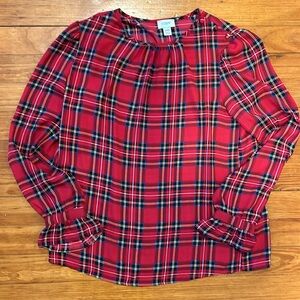 J. Crew red plaid top
